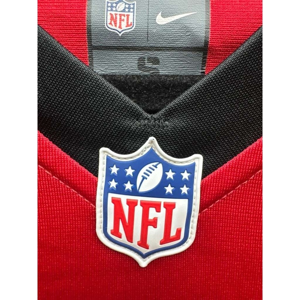 Nike Atlanta Falcons Matt Ryan #2 V-Neck NFL Jersey Shirt Red Mens Size S - Picture 4 of 12